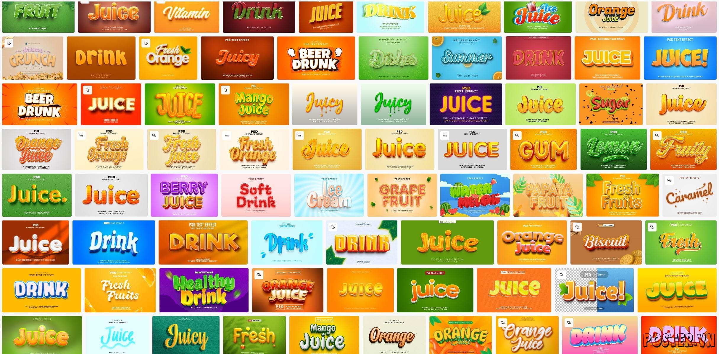 100+ Drink Text Effect