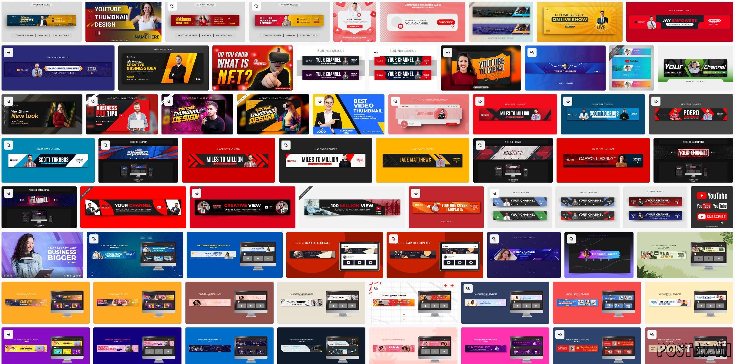 100+ Youtube banner template