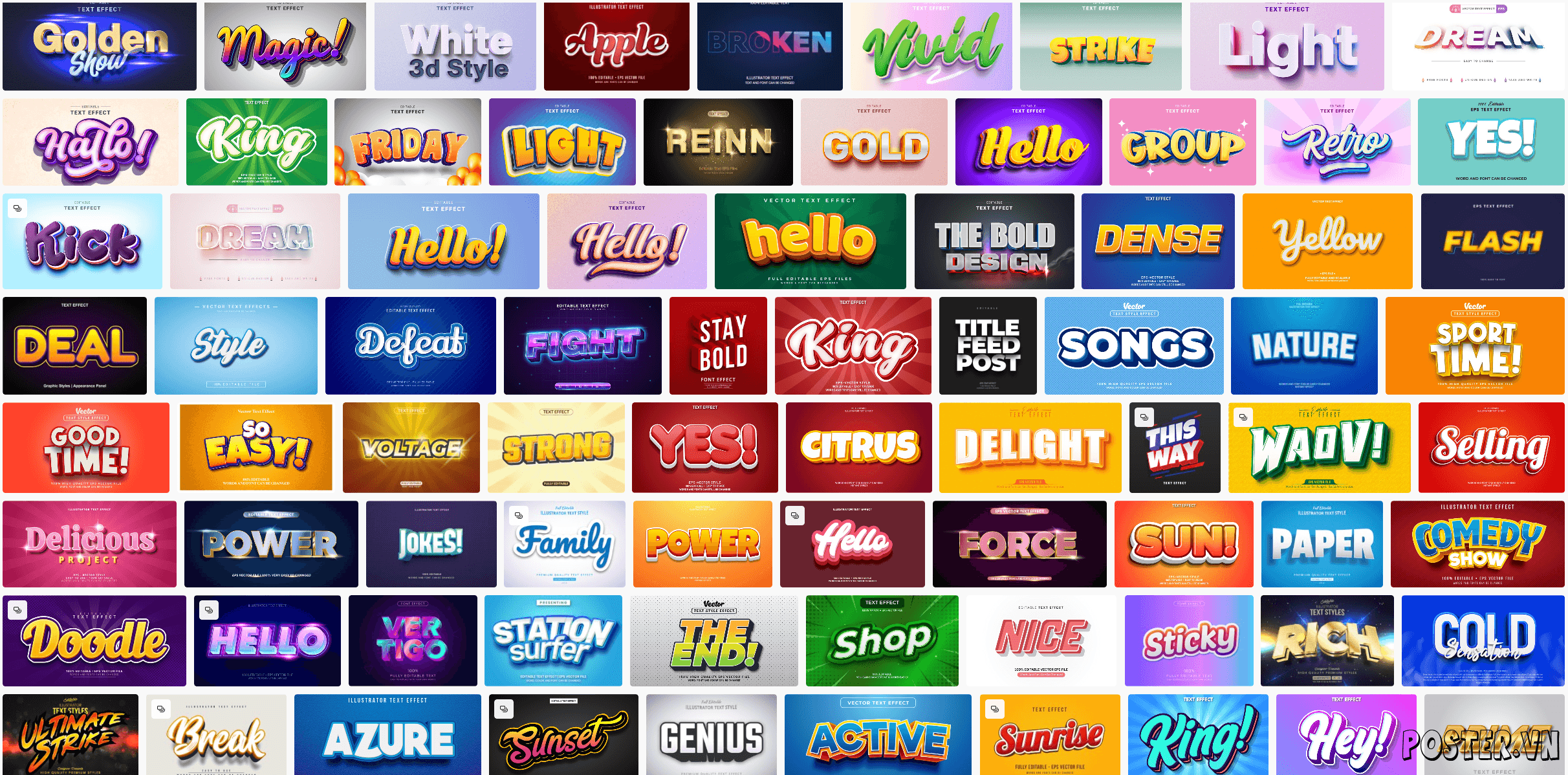 2000+ Text Effect File AI-EPS (Part 1)