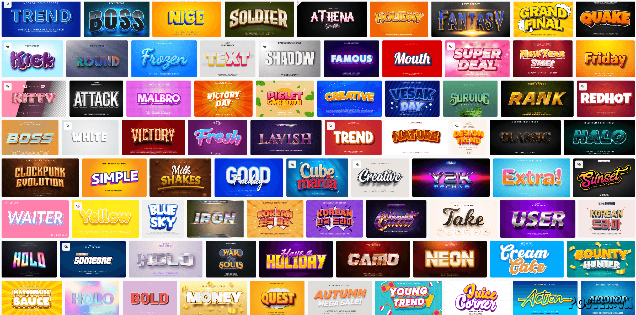 2000+ Text Effect File AI-EPS (Part 10)