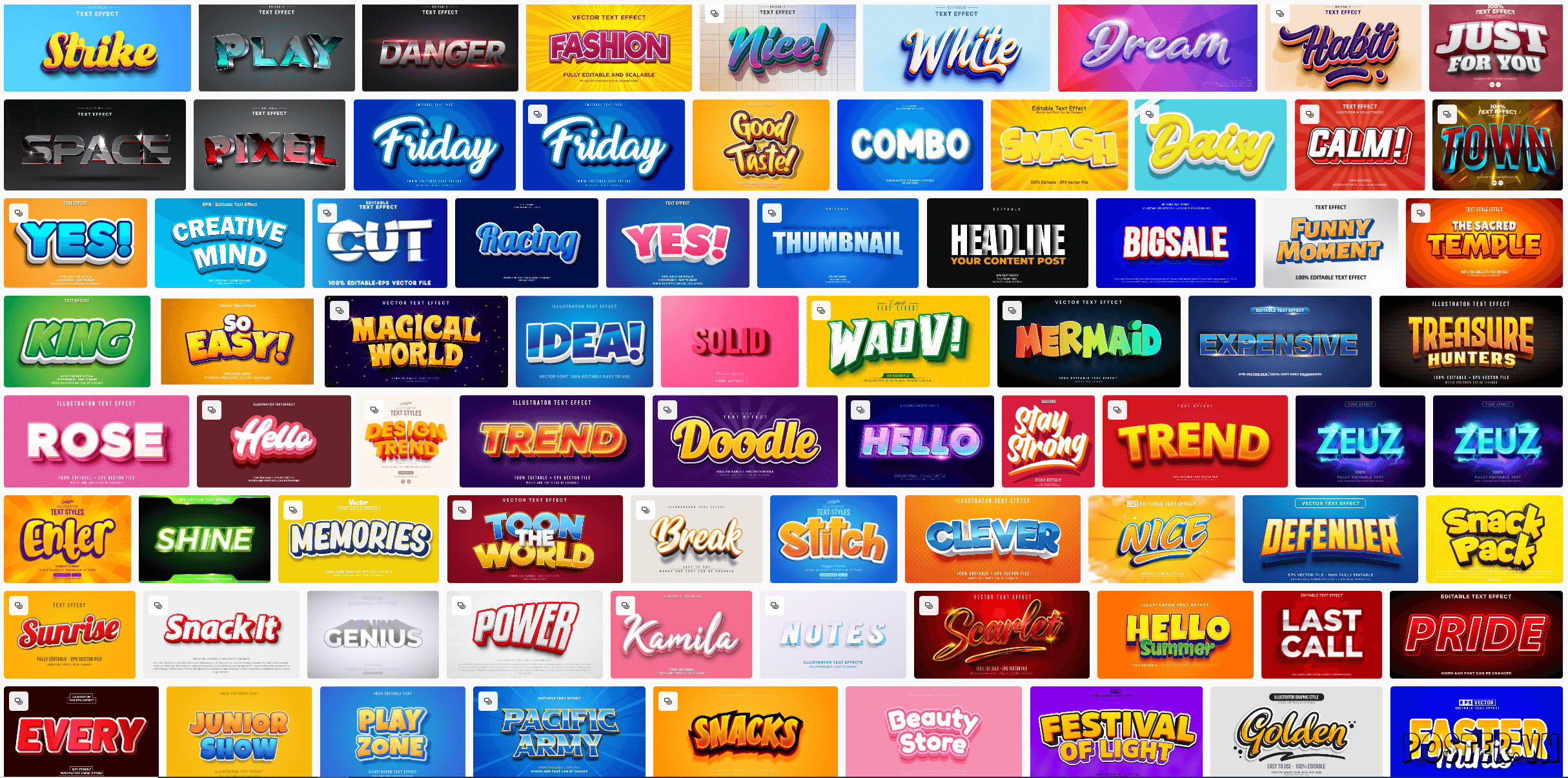 2000+ Text Effect File AI-EPS (Part 2)