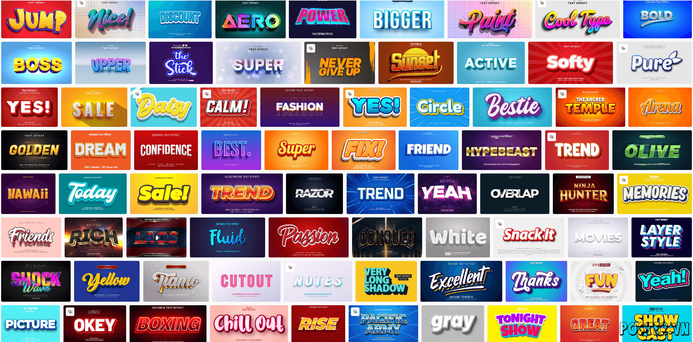 2000+ Text Effect File AI-EPS (Part 3)