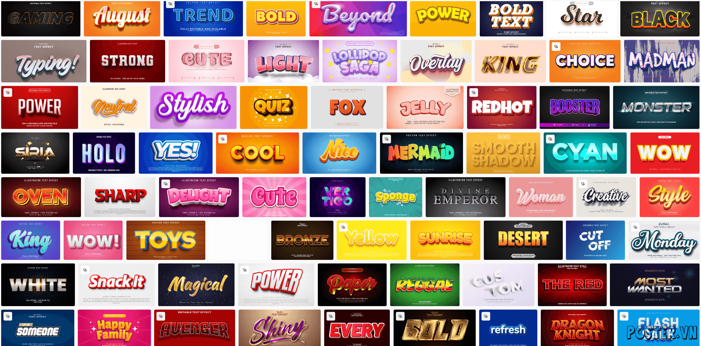 2000+ Text Effect File AI-EPS (Part 6)