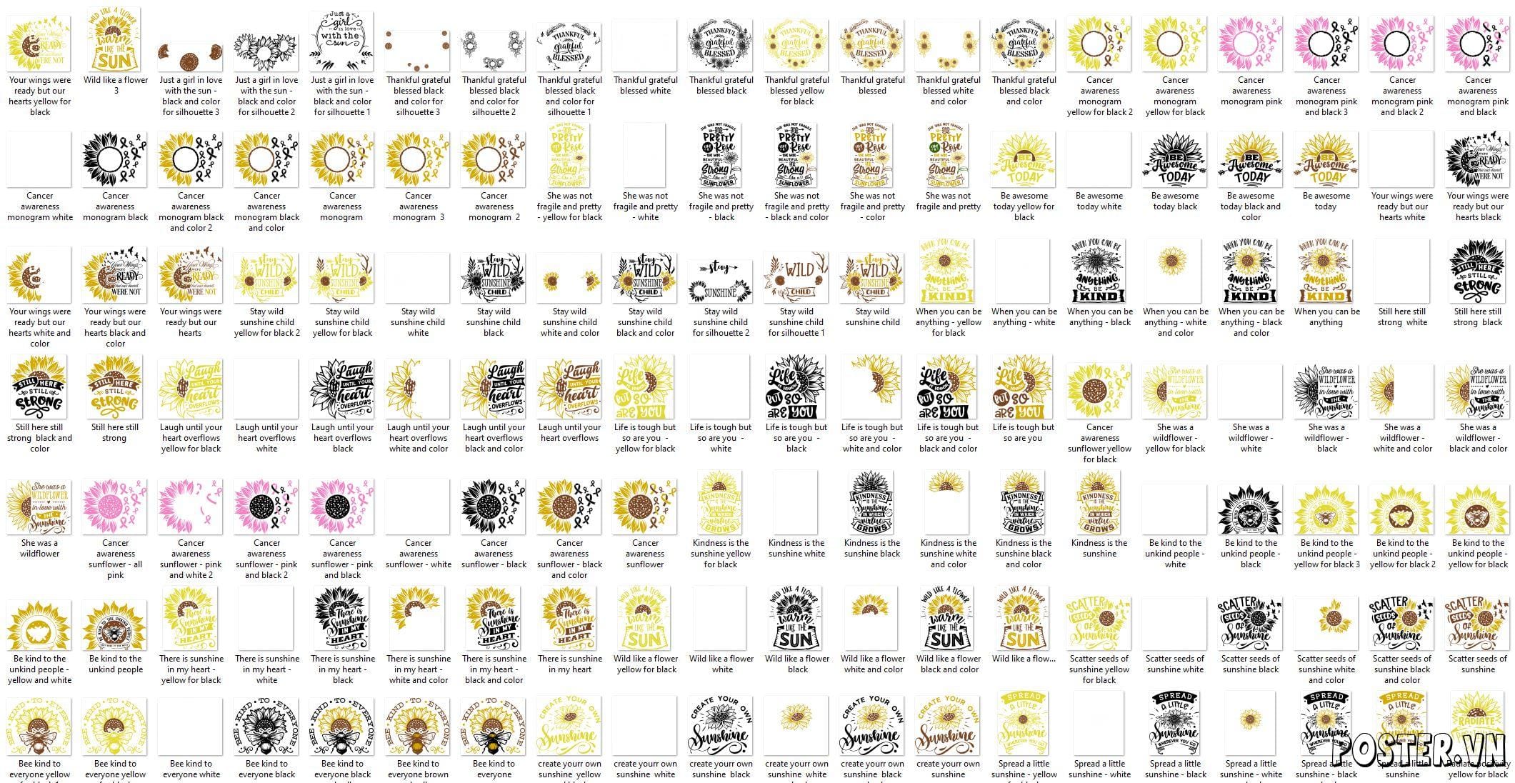 30+ Sunflower bundle T-Shirt