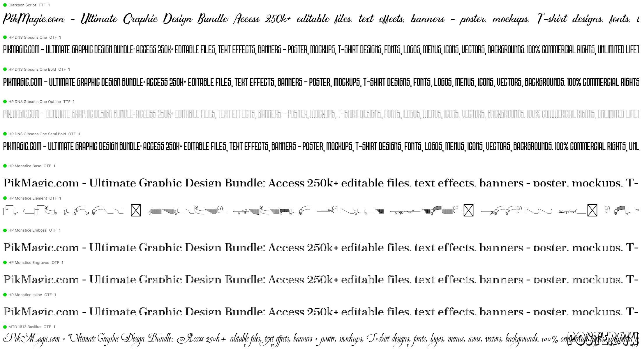 400+ MTD Font