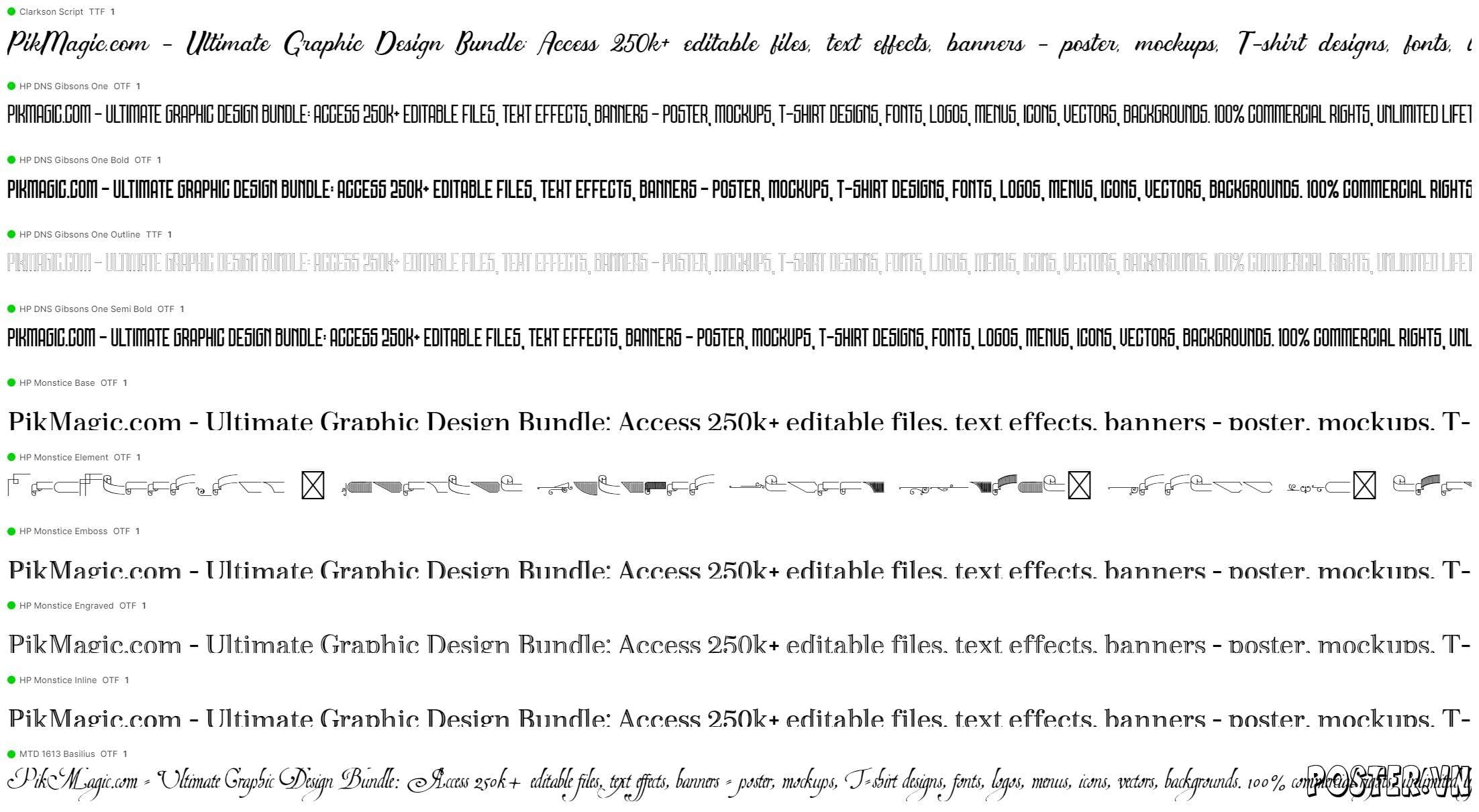 400+ MTD Font