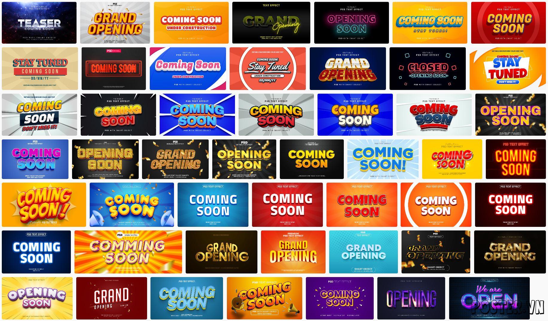 50+ Coming soon Text Effect