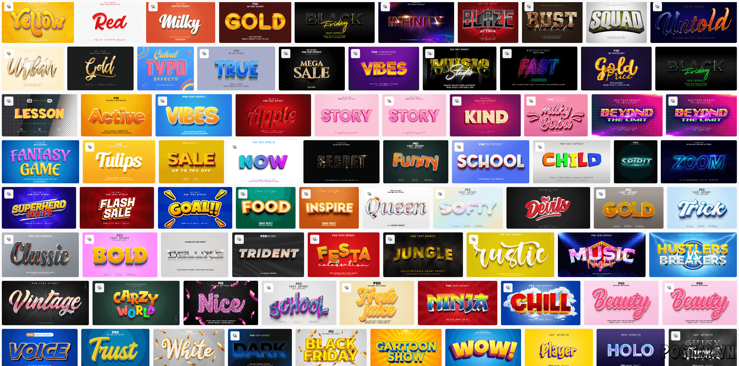 6000+ Text Effect file PSD (Part 10)