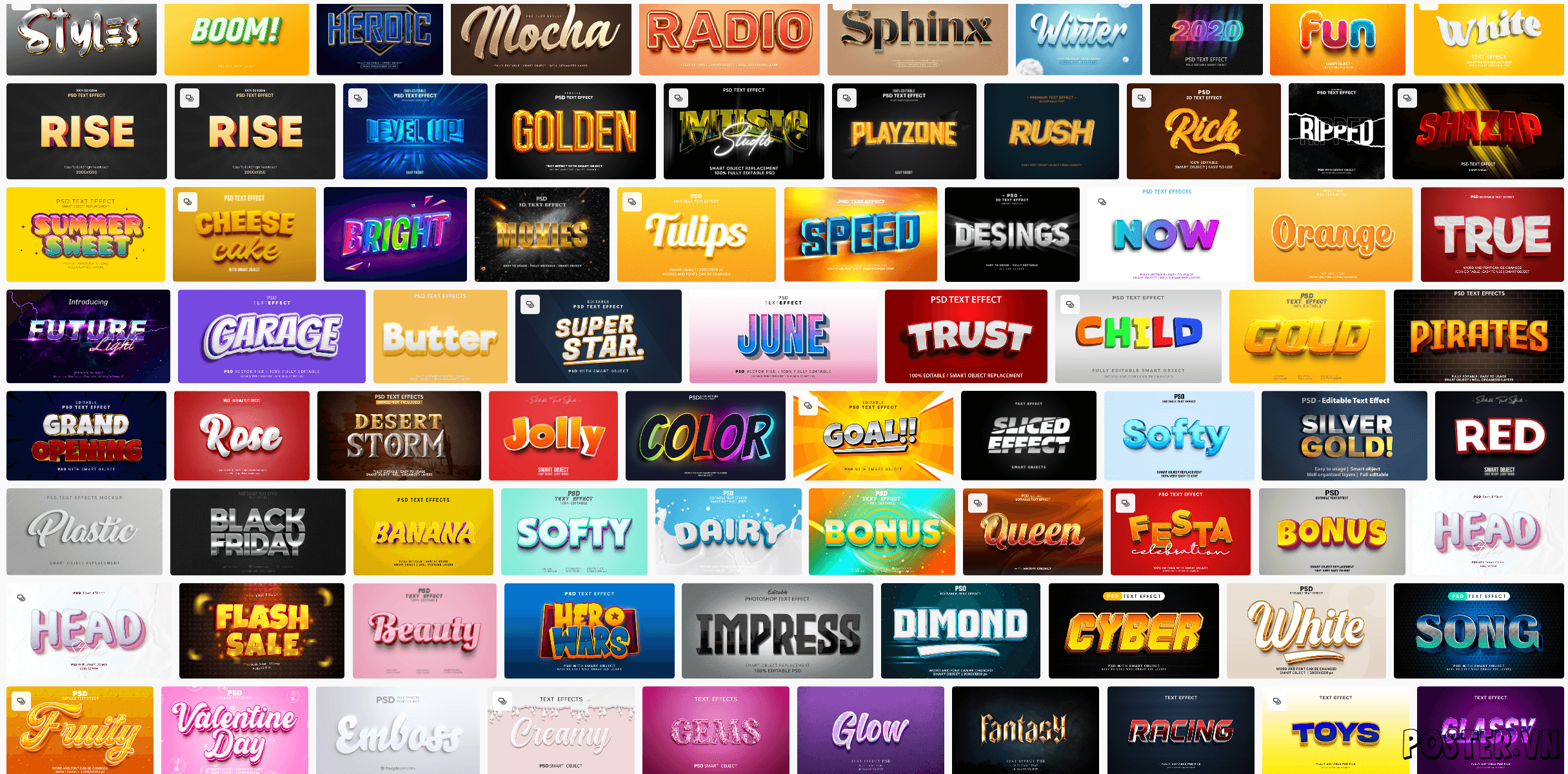 6000+ Text Effect file PSD (Part 16)