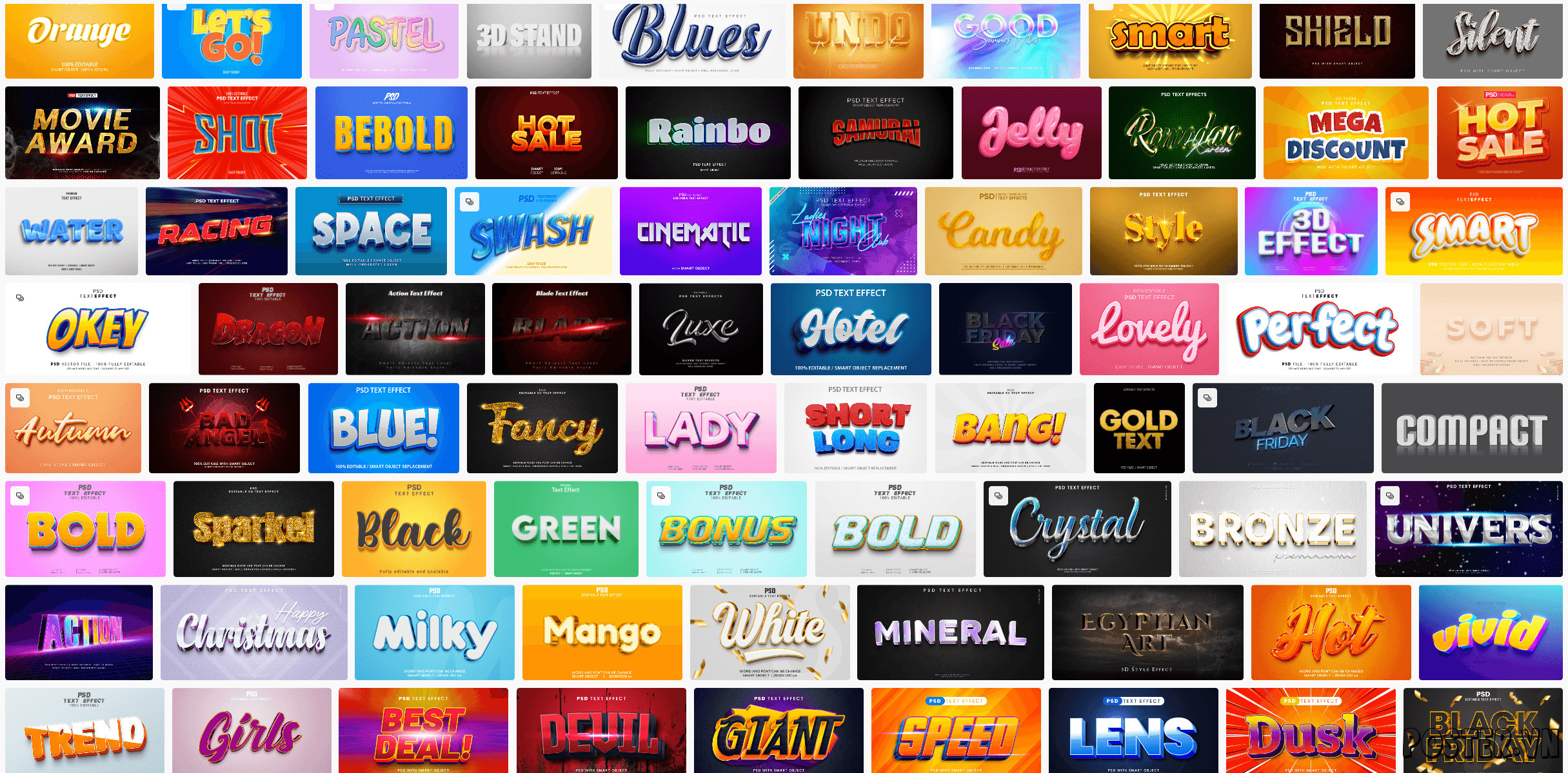 6000+ Text Effect file PSD (Part 18)