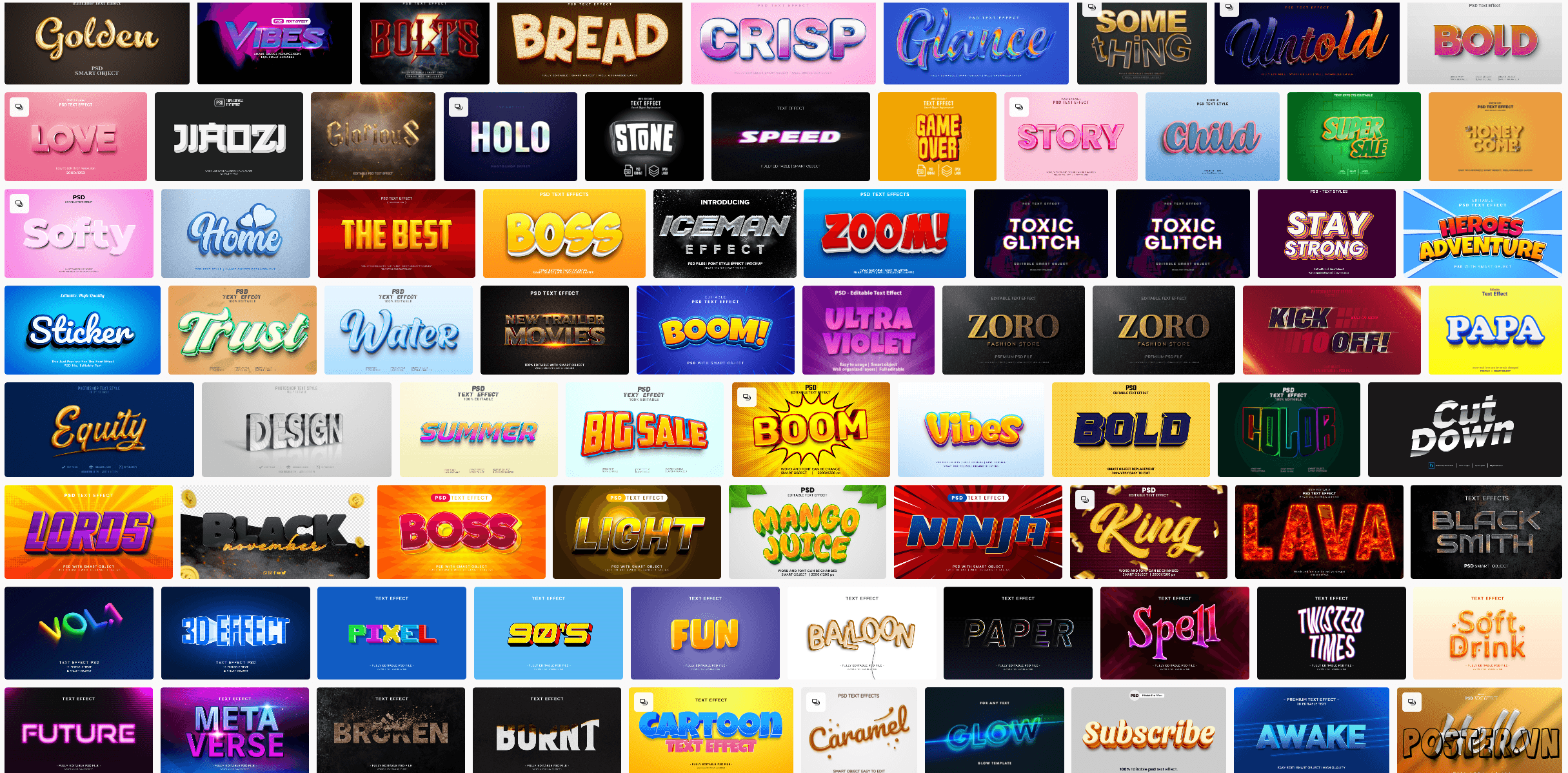 6000+ Text Effect file PSD (Part 21)