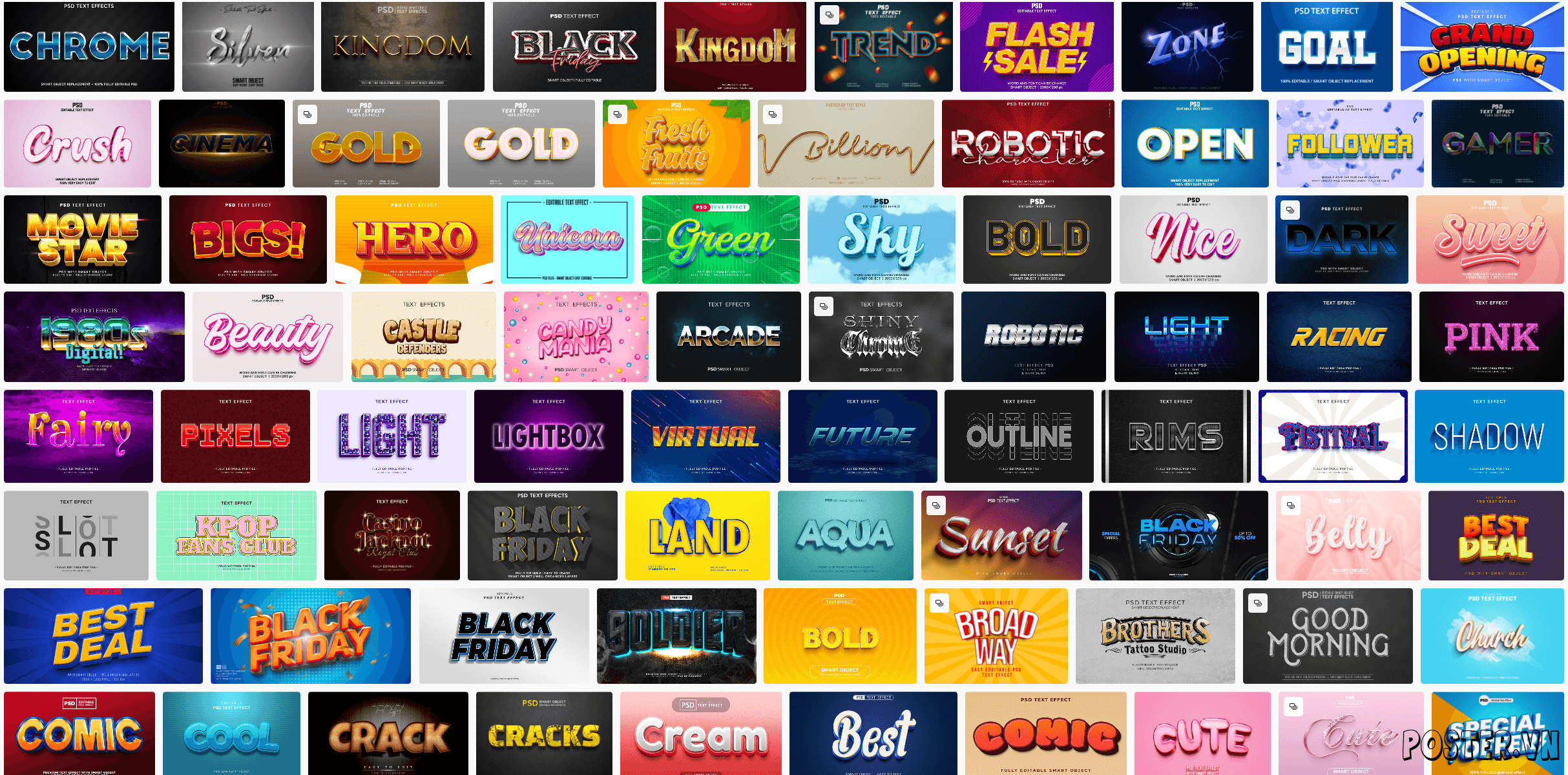 6000+ Text Effect file PSD (Part 22)