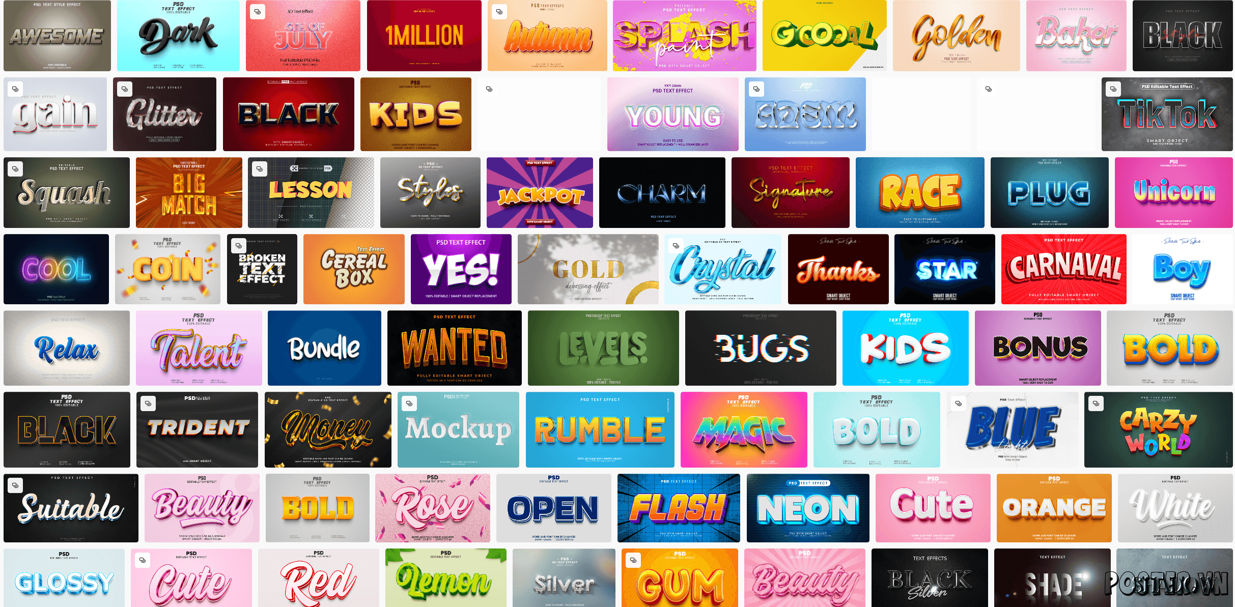 6000+ Text Effect file PSD (Part 24)