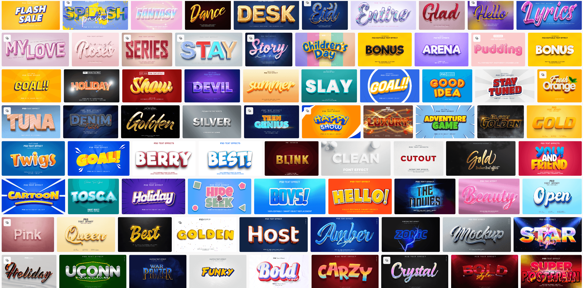 6000+ Text Effect file PSD (Part 3)