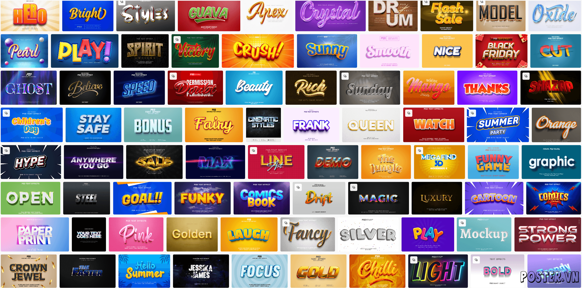 6000+ Text Effect file PSD (Part 4)