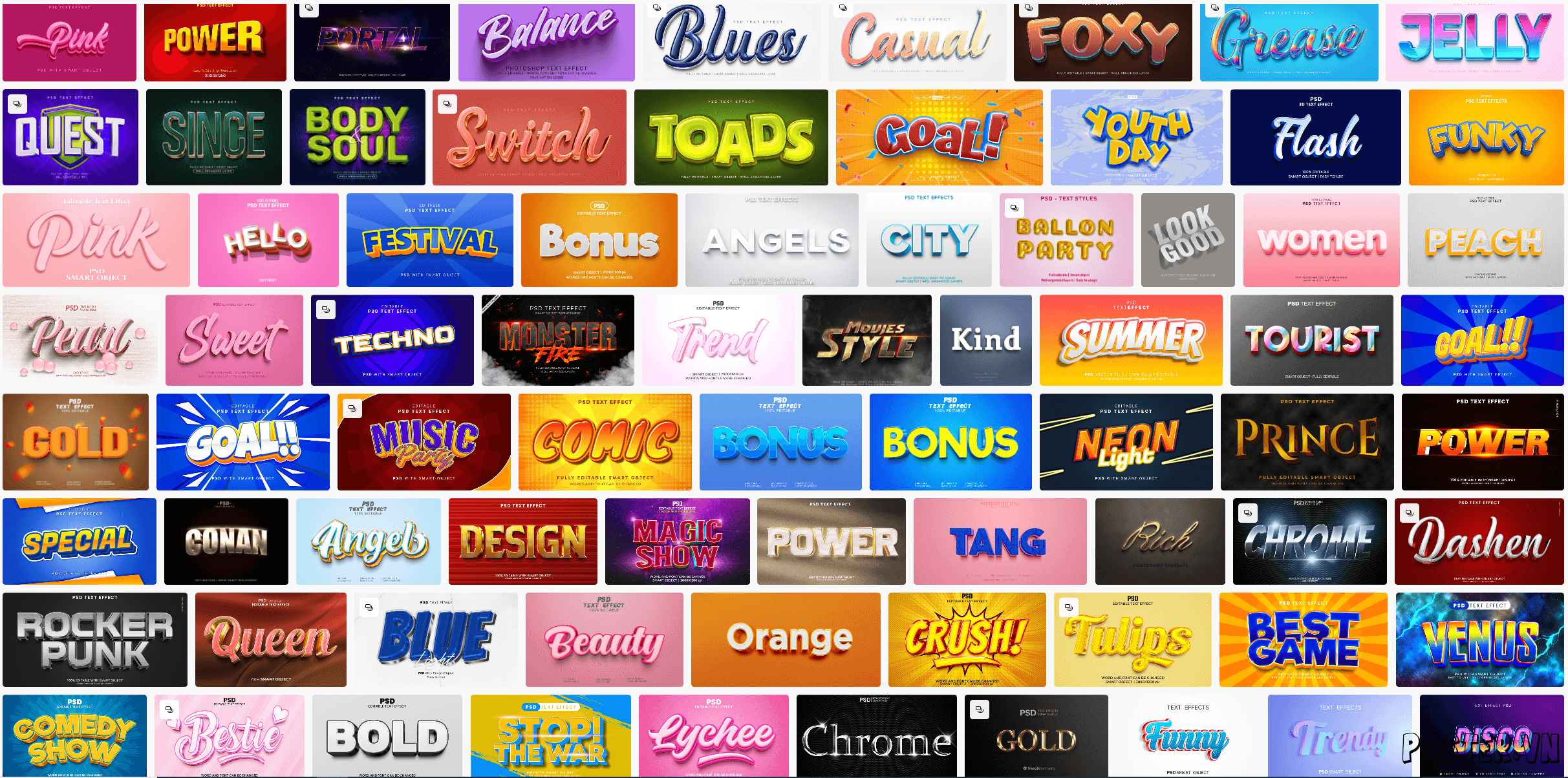 6000+ Text Effect file PSD (Part 5)