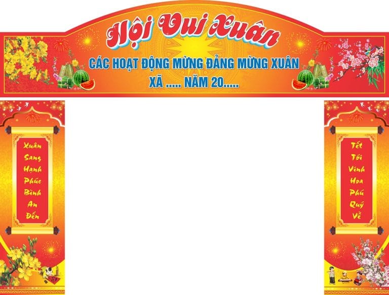 Trang tri cong hoi vui xuan