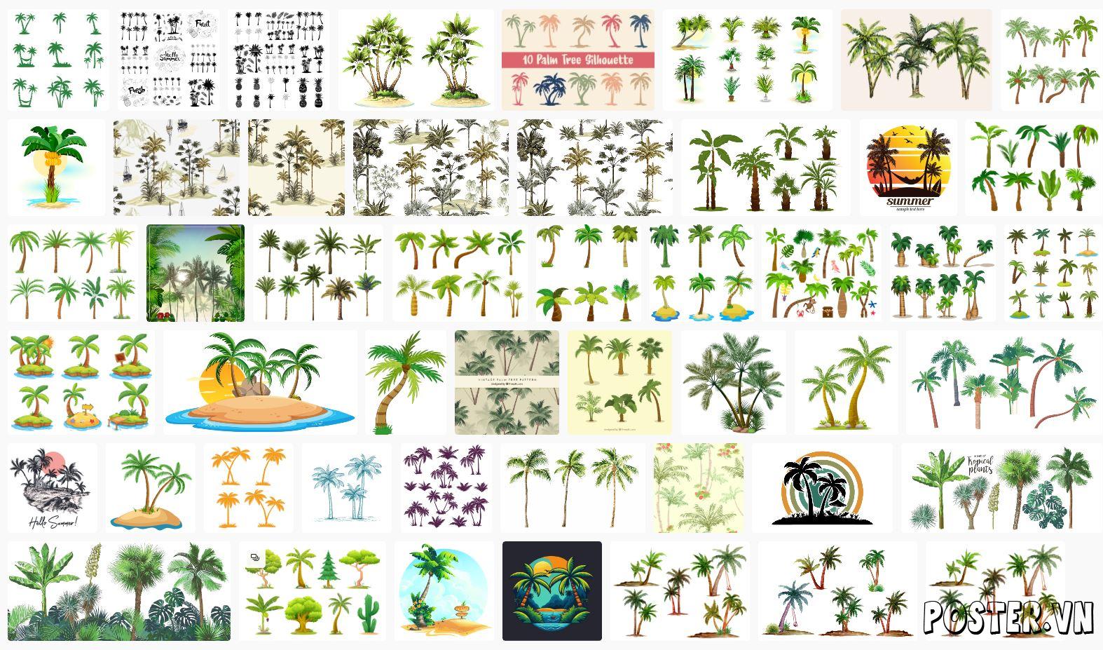 Palm tree illustration Vectors