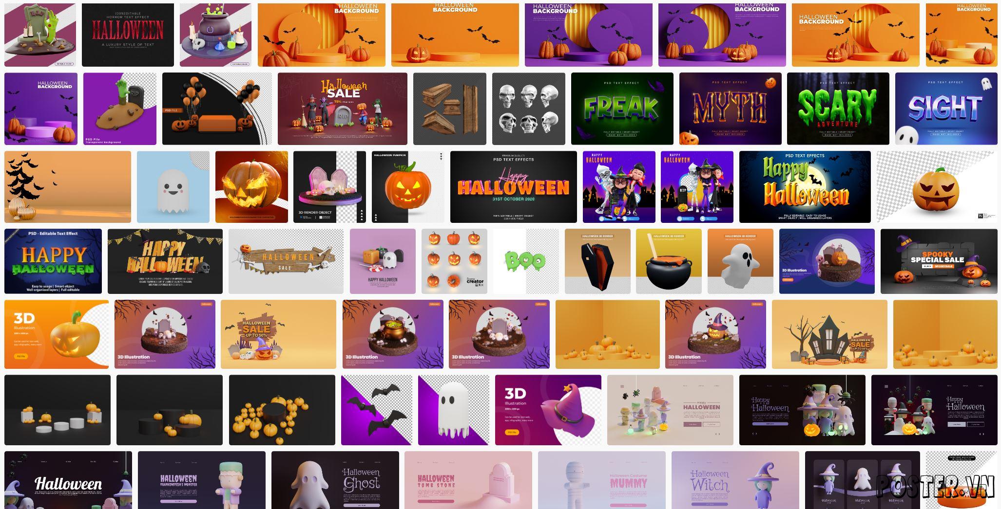 Spooky templates Mockups