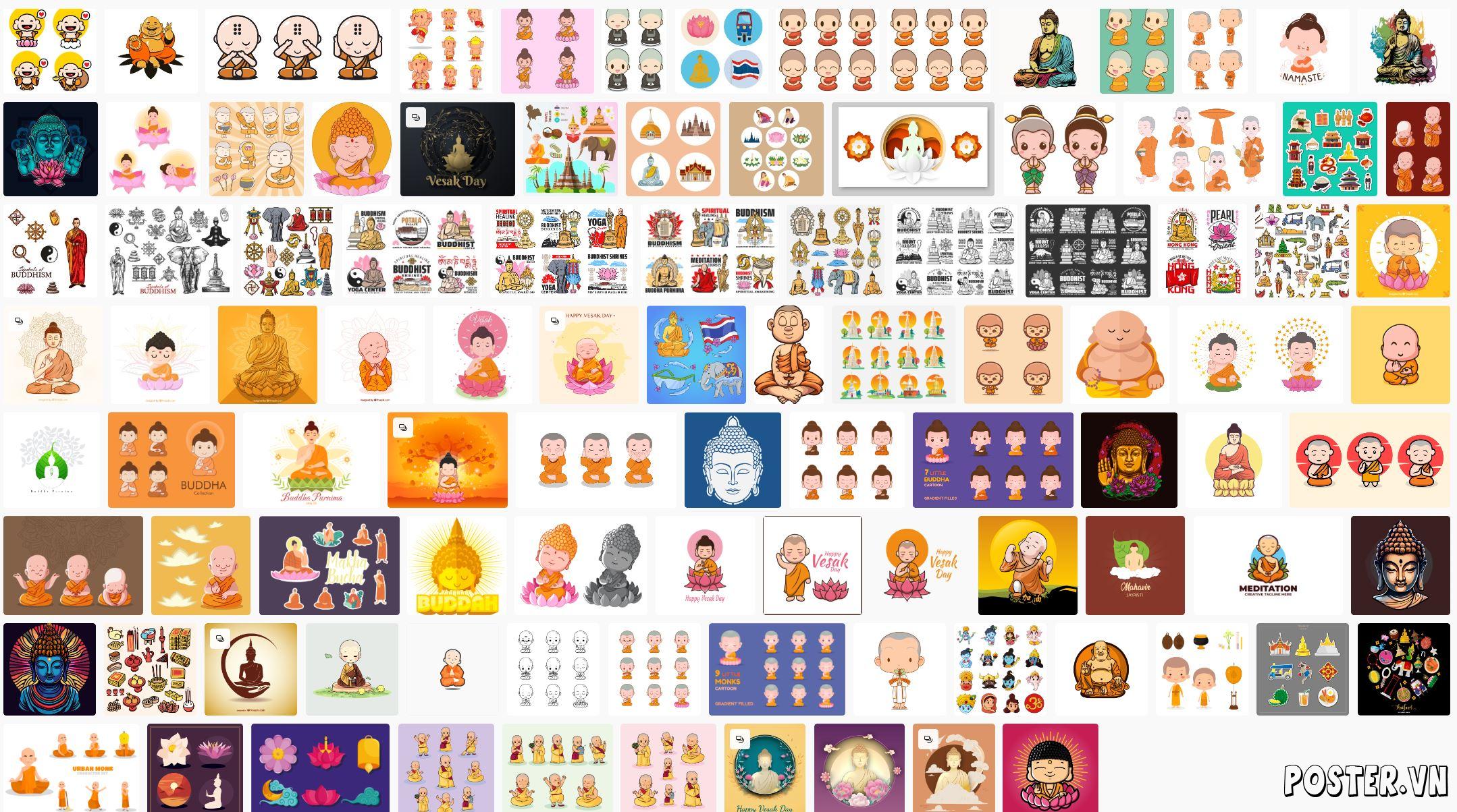 100+ Sticker Phật – Buddha Sticker