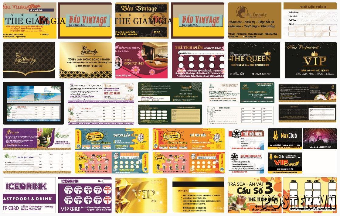 19+ Thẻ tích điểm – hội viên – VIP