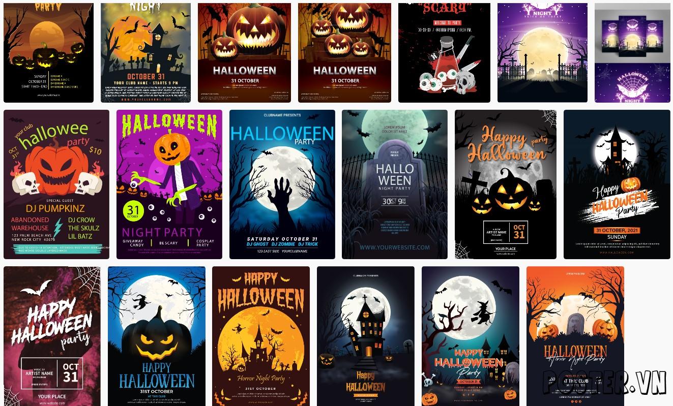 24+ Poster Halloween file AI