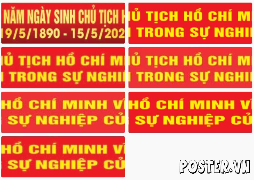 4+ Băng rôn kỷ niệm ngày sinh Chủ Tịch Hồ Chí Minh