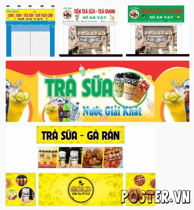 4+ Biển bảng quán trà sữa