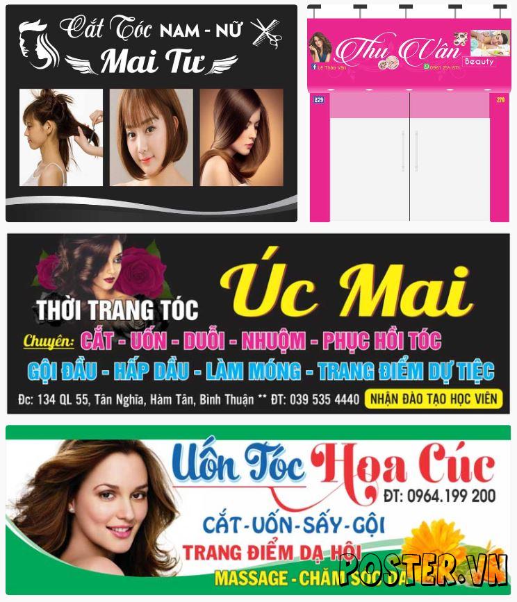 4+ Biển quảng cáo tiệm tóc nữ
