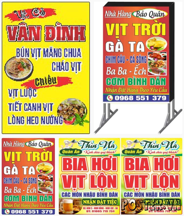 4+ Biển vẫy quảng cáo quán Vịt