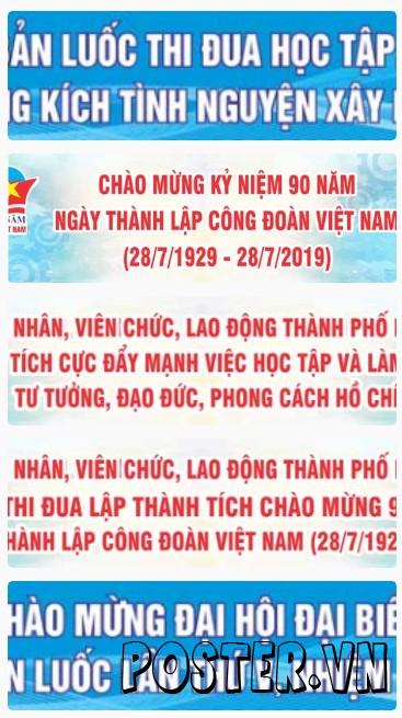 5+ Băng rôn Ngày thành lập Công Đoàn Việt Nam