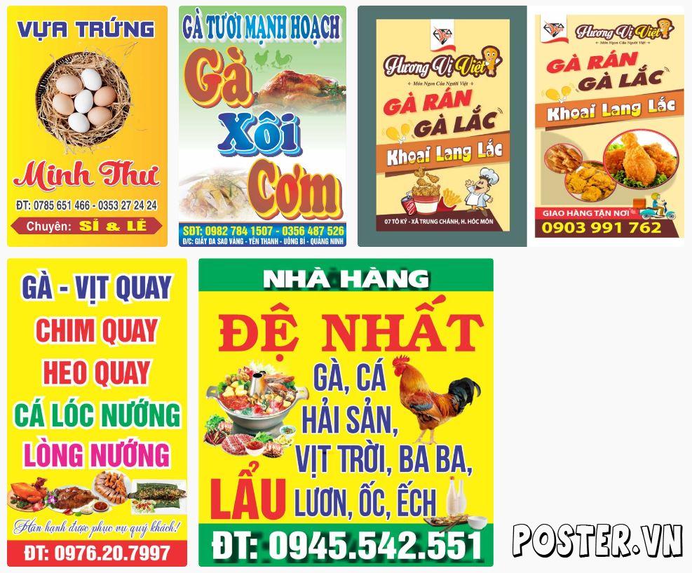 5+ Biển vẫy quảng cáo cửa hàng gà