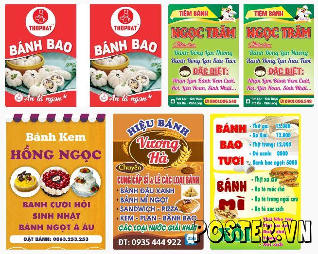 5+ Biển vẫy quảng cáo tiệm bánh