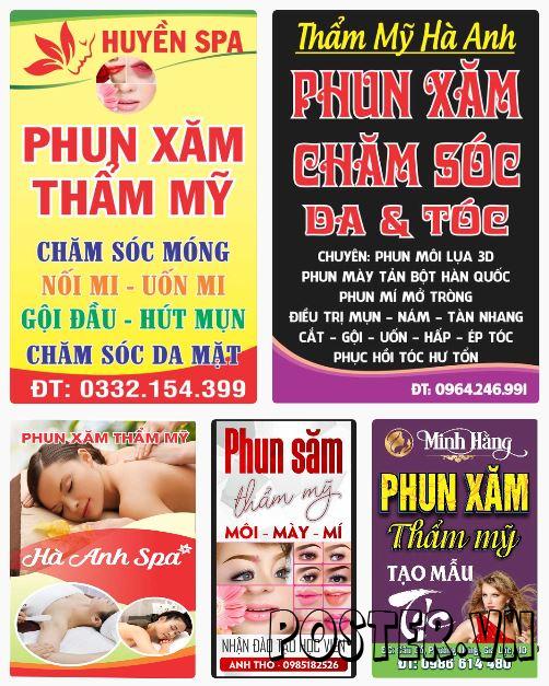 5+ Biển vẫy tiệm Phun xăm thẩm mỹ