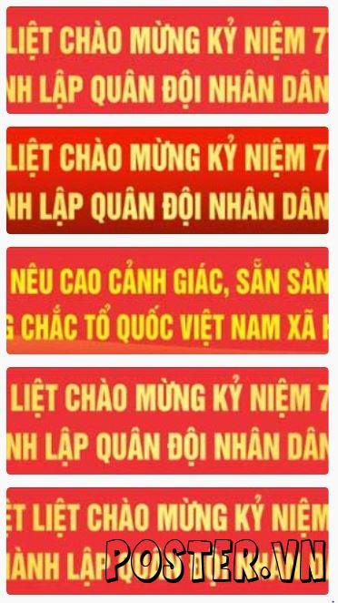6+ Băng rôn ngày thành lập Quân Đội Nhân Dân Việt Nam 22-12
