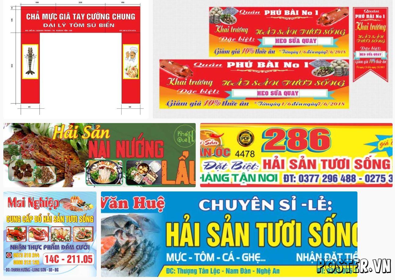 6+ Biển quảng cáo cửa hàng hải sản