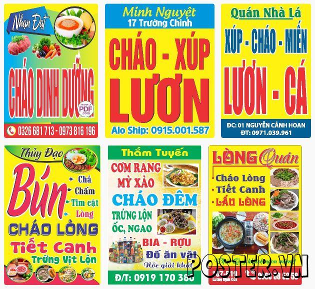 6+ Biển vẫy cửa hàng cháo