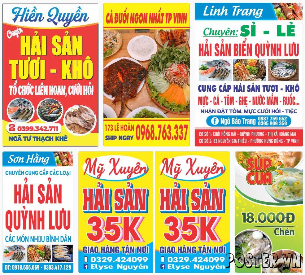 6+ Biển vẫy cửa hàng hải sản