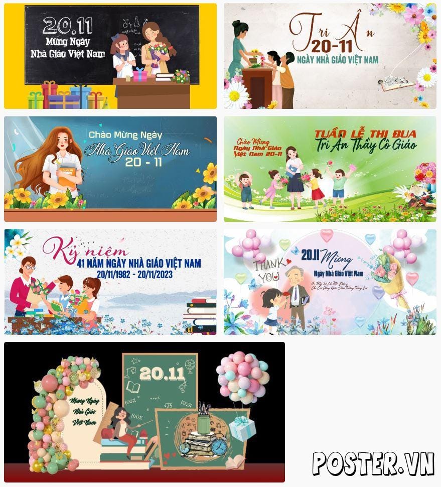 7+ Backdrop ngày Nhà Giáo Việt Nam 20-11