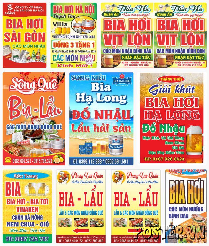 8+ Biển vẫy quán bia hơi