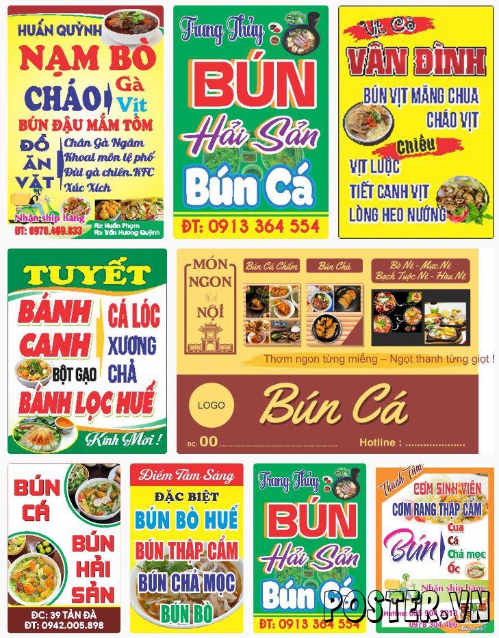 9+ Biển vẫy tiệm bún phở