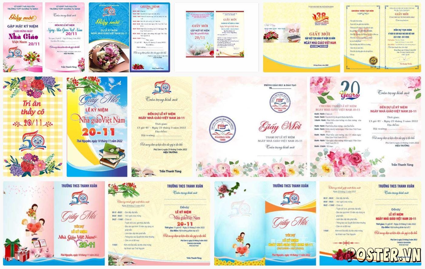 9+ Giấy mời ngày Nhà Giáo Việt Nam 20-11