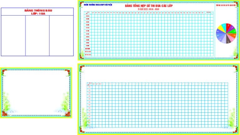 Bang tong hop co thi dua cac lop