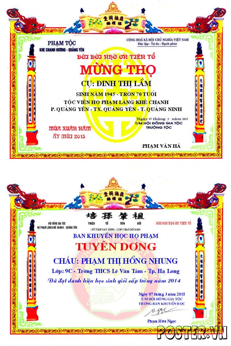 giay khen tuyen duong ho pham