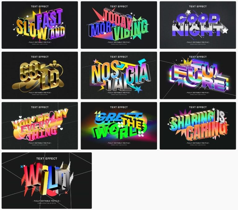 10-direction-text-effect