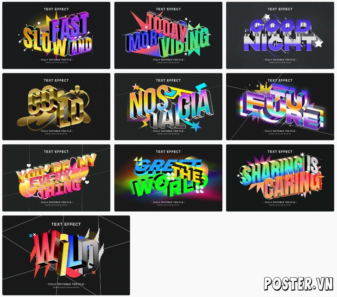 10+ Direction text effect