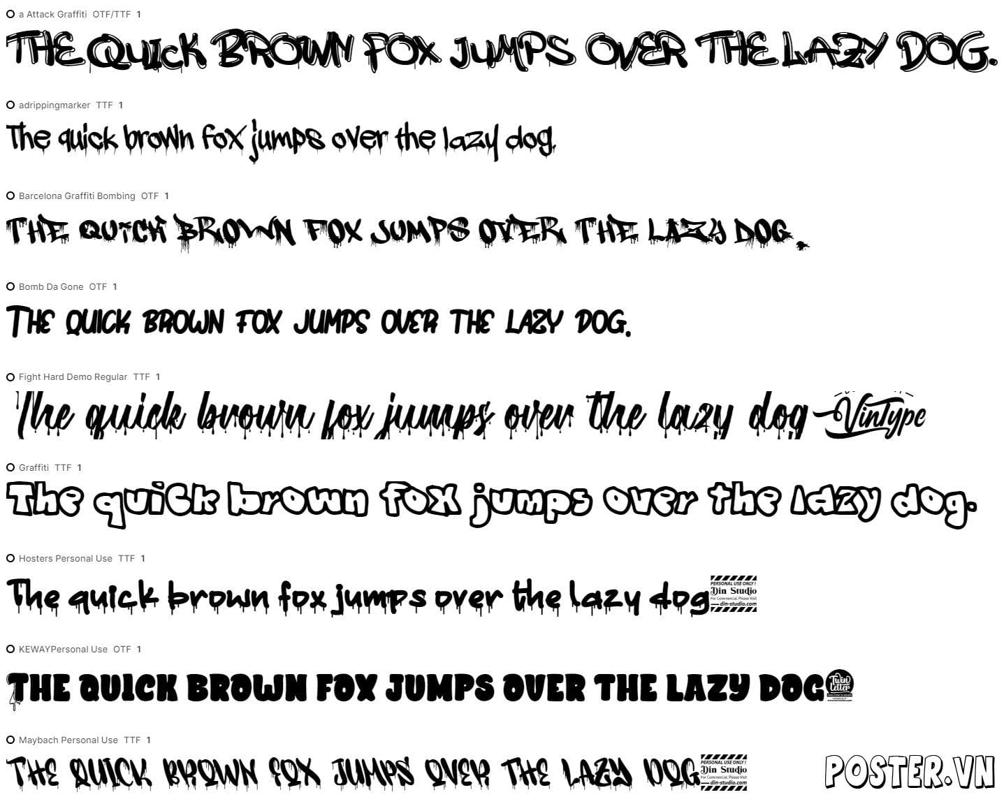 10+ Font chảy nước