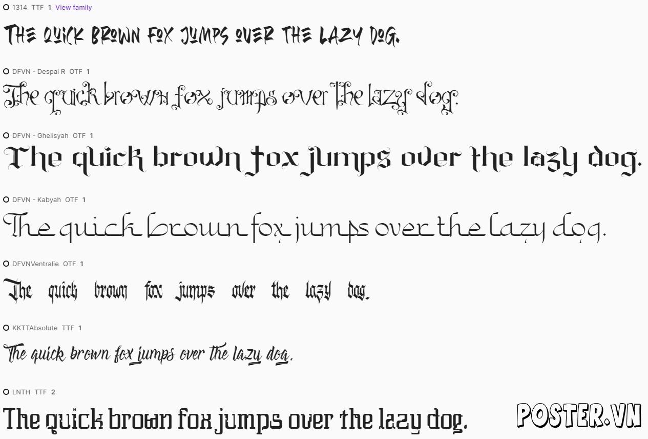 10+ Font chữ cổ trang Việt Hóa