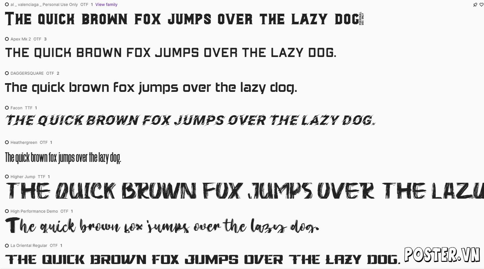 10+ Font chữ mạnh mẽ