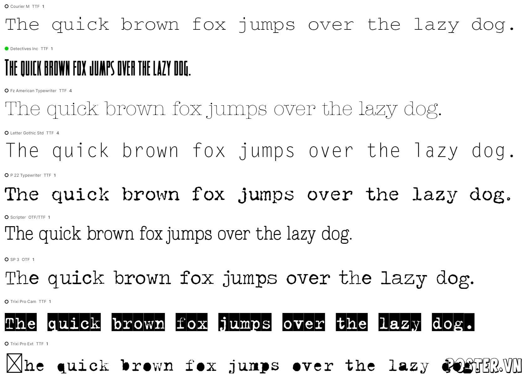 10+ Font chữ Typewriter Việt Hóa